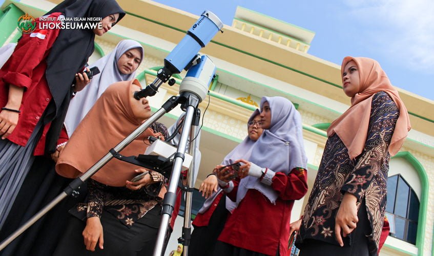IAIN Lhokseumawe Fasilitasi Pengamatan Gerhana Matahari