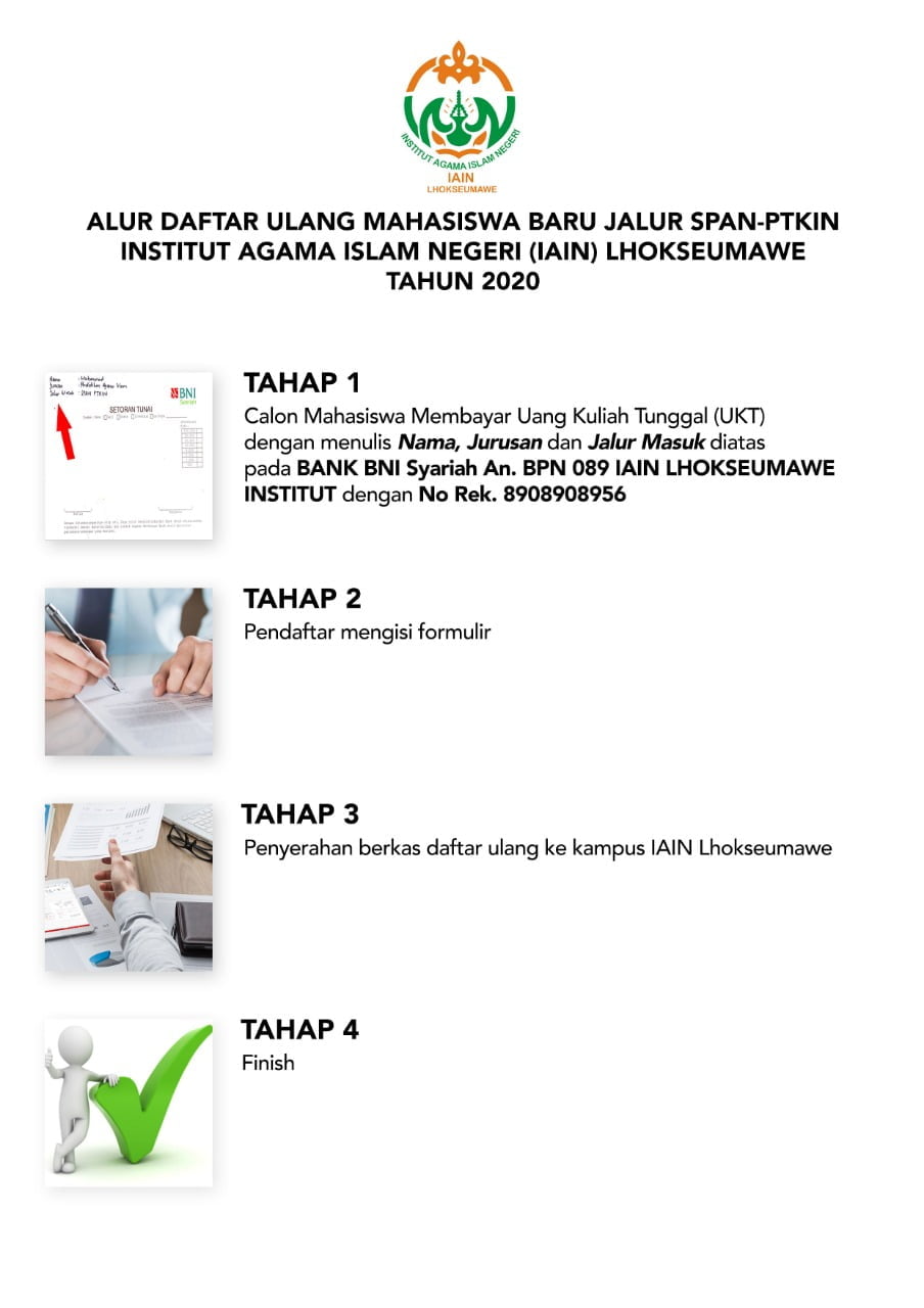 Pengumuman Pendaftaran Ulang Calon Mahasiswa Baru Jalur SPAN-PTKIN 2020